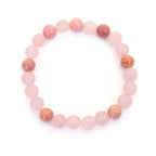 Fortune Jewel 108 Mala Beads Pink Crystal Love Tassel Bracelet