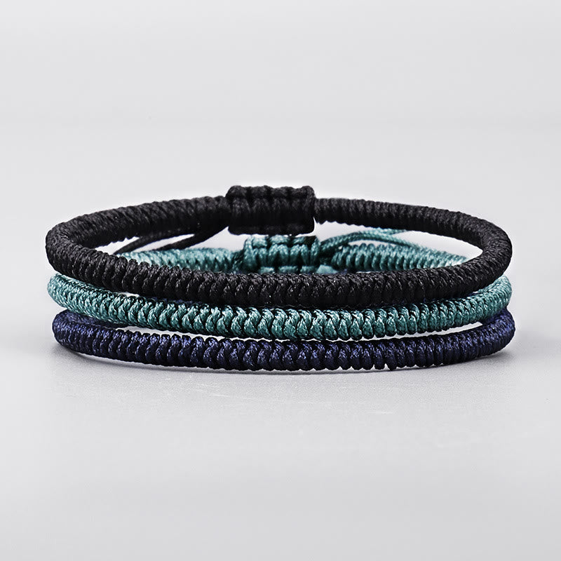Fortune Jewel Tibetan 3Pcs King Kong Knot Handcrafted Amulet Strength Bracelet