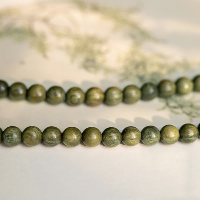 Fortune Jewel Green Sandalwood Positive Peace Bracelet