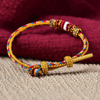 Fortune Jewel Handmade Dunhuang Color Luck Braid String Bracelet