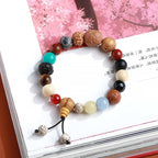 Fortune Jewel Bodhi Seed Agate Wisdom Harmony Wrist Mala Bracelet
