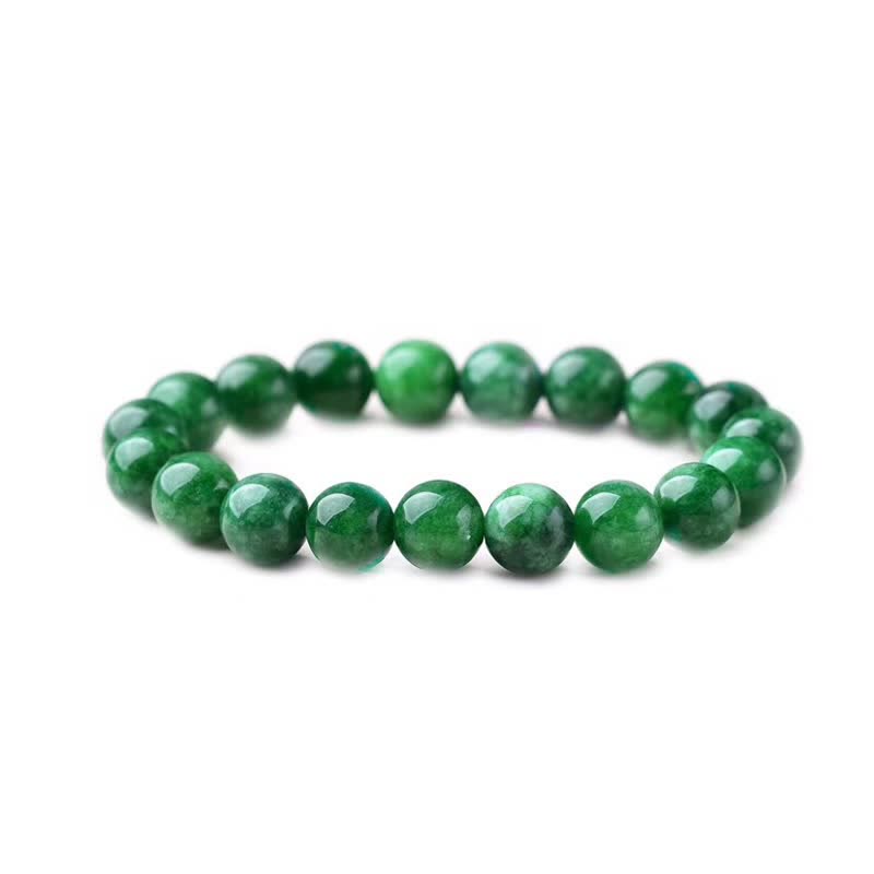 Fortune Jewel Cyan Jade Bead Calm Harmony Bracelet