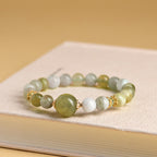 Fortune Jewel Green Grape Color Jade Abundance Bracelet