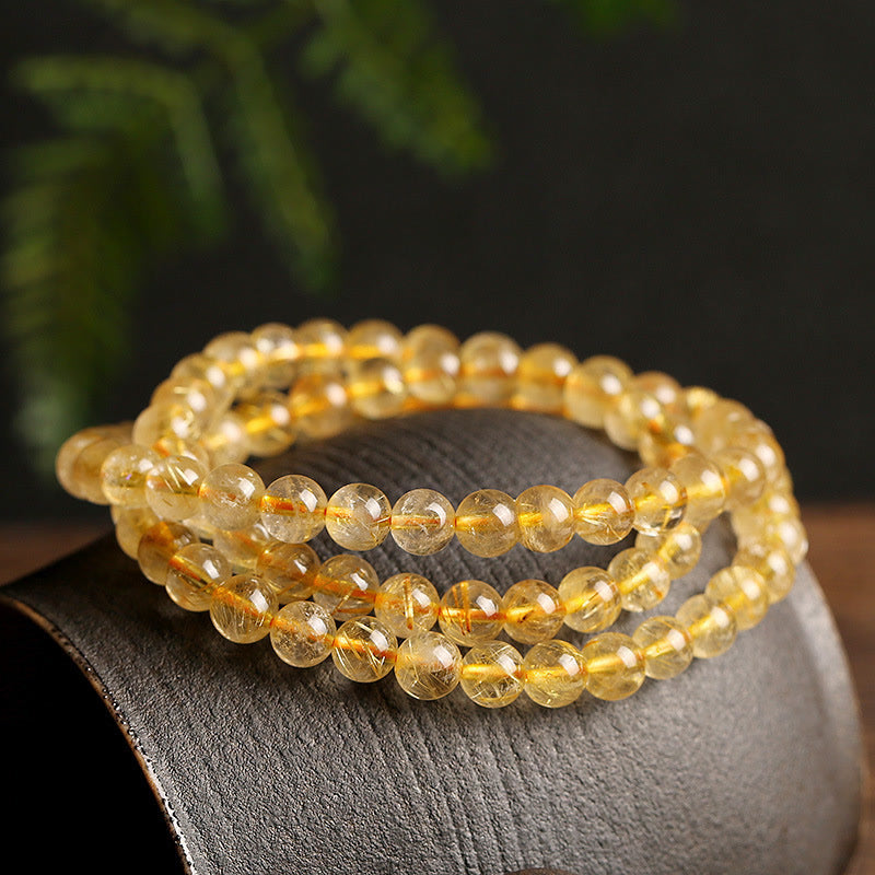Fortune Jewel Natural Citrine Prosperity Protection Bracelet