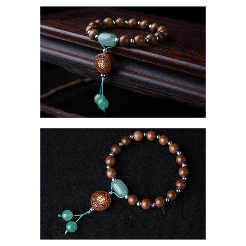 Fortune Jewel Abelia Biflora Wood Happiness Protection Bracelet