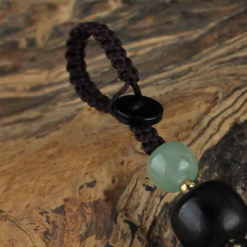 Fortune Jewel PiXiu Jade Peace Buckle Abundance Wealth Key Chain