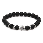 Fortune Jewel Lava Rock Tiger Eye Stone Elephant Diffuser Peace Healing Bracelet