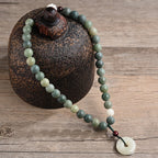 Fortune Jewel Cyan Bodhi Seed Lotus Jade Peace Buckle Wisdom Double Wrap Bracelet