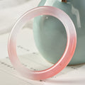 Fortune Jewel Pink Golden Silk Jade Wealth Bracelet Bangle
