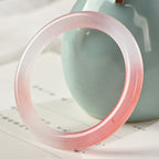 Fortune Jewel Pink Golden Silk Jade Wealth Bracelet Bangle