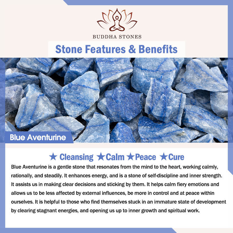 Fortune Jewel 108 Mala Blue Aventurine Beads Yoga Meditation Prayer Beads Necklace