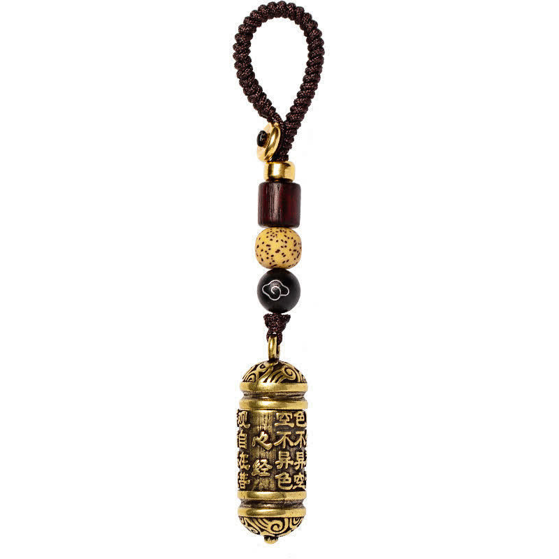Fortune Jewel Heart Sutra Copper Key Chain