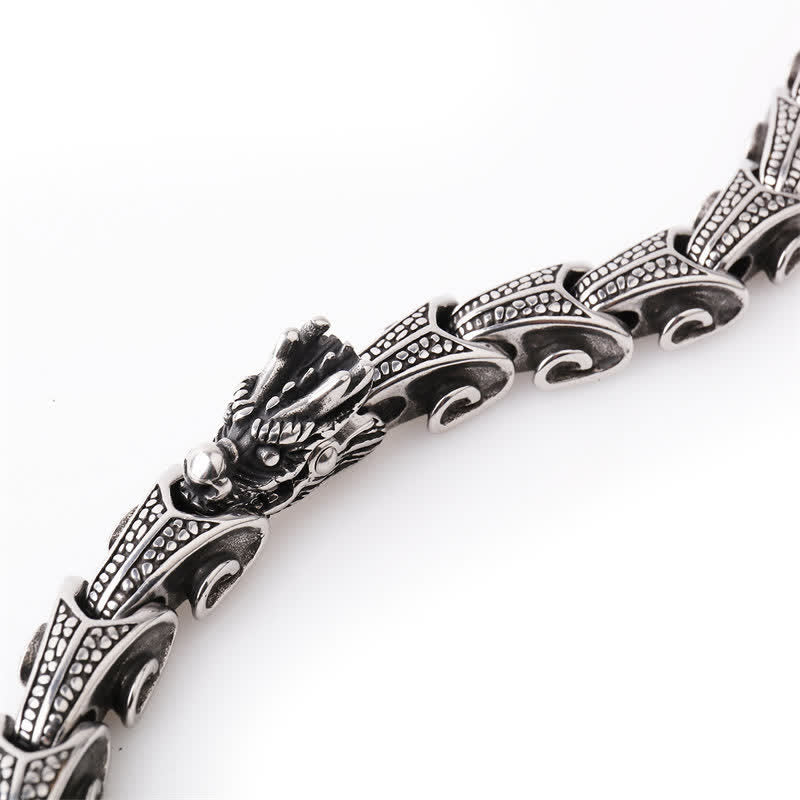 Fortune Jewel Dragon Pattern Titanium Steel Protection Necklace Pendant Bracelet Fortune Jewel