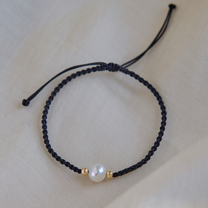 Fortune Jewel Natural Pearl Bead Luck Braid String Bracelet