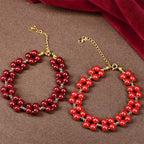Fortune Jewel Natural Cinnabar Beaded Blessing Bracelet