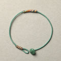 Fortune Jewel Tibetan Handmade Green Aventurine Luck Protection Braided Rope Bracelet