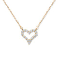 925 Sterling Silver Heart Necklace – White Gold Color Love Heart Collarbone Chain, Gift for Girlfriend & Best Friend