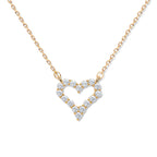 925 Sterling Silver Heart Necklace – White Gold Color Love Heart Collarbone Chain, Gift for Girlfriend & Best Friend