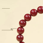 Fortune Jewel 925 Sterling Silver Natural Cinnabar Four Beasts Blessing Bracelet