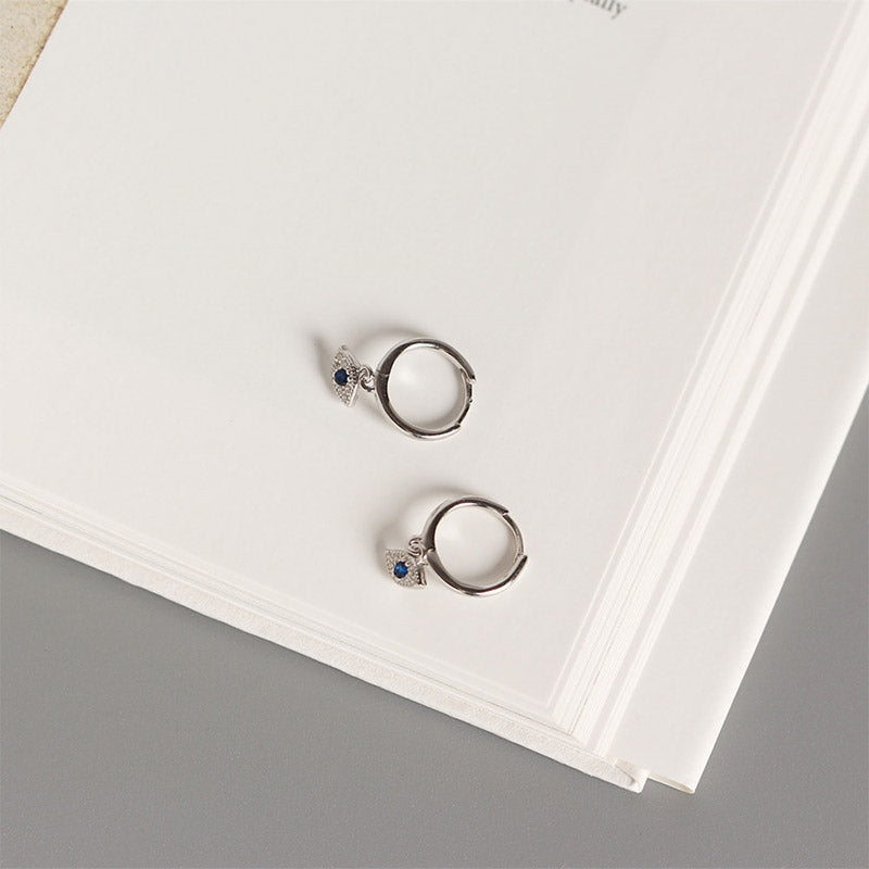 Fortune Jewel 925 Sterling Silver Evil Eye Blessing Protection Stud Earrings