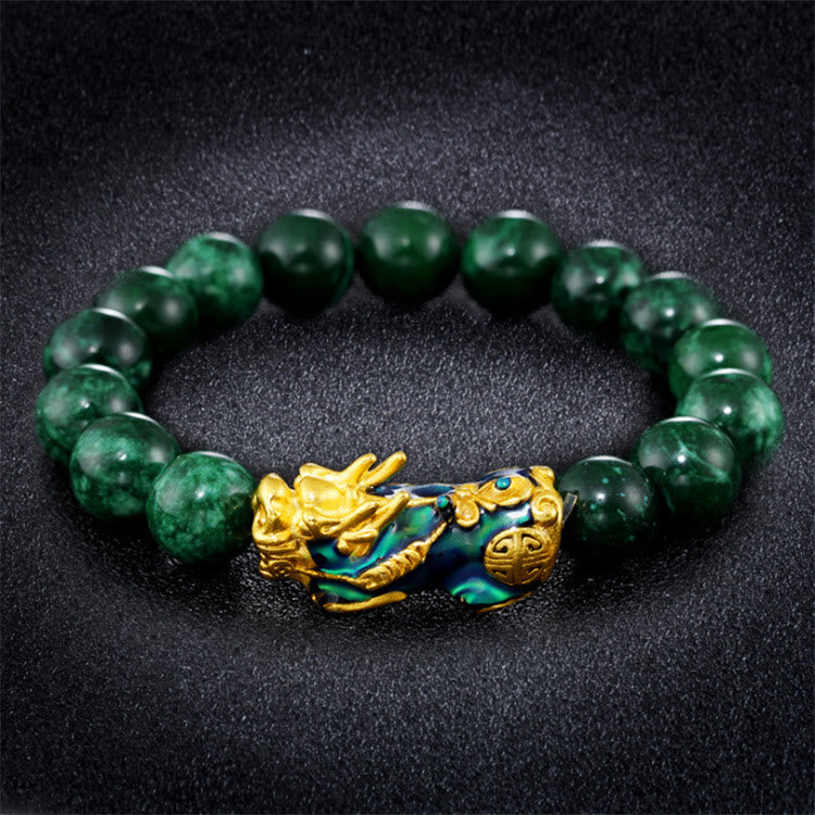Fortune Jewel Pixiu Jade Abundance Protection Bracelet