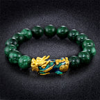 Fortune Jewel Pixiu Jade Abundance Protection Bracelet