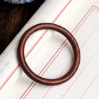 Fortune Jewel Tibetan Small Leaf Red Sandalwood Ebony Green Sandalwood Protection Bracelet Bangle