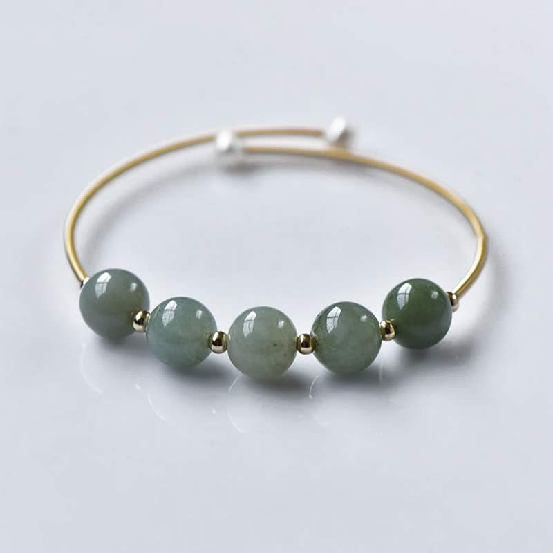 Fortune Jewel Jade Abundance Luck Blessing Bracelet Bangle