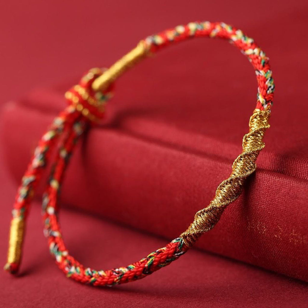 Fortune Jewel Handmade Chinese Zodiac Natal Buddha Protection Strength Braided String Bracelet