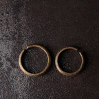 Buddha Stones Tibetan Vintage Texture Design Copper Luck Couple Ring