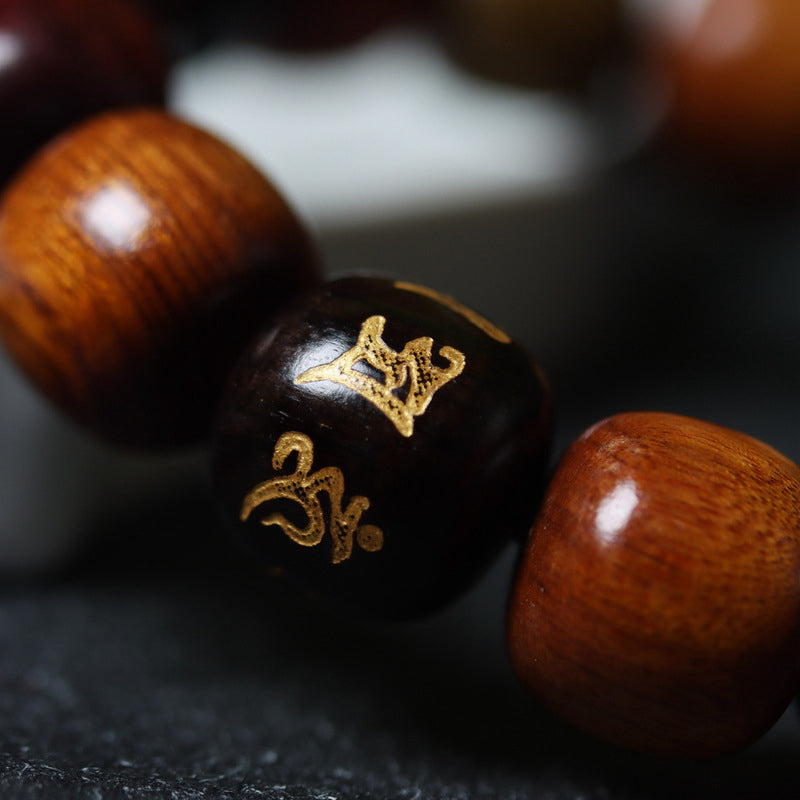 Fortune Jewel Tibet Various Wood Om Mani Padme Hum Purity Bracelet