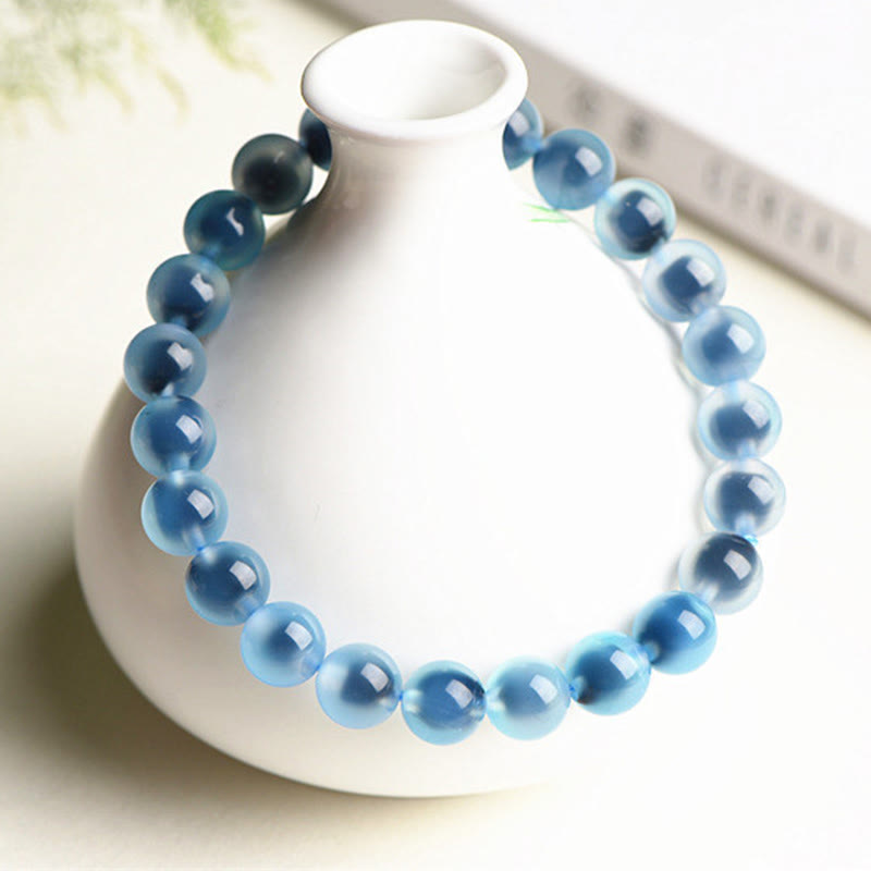 Fortune Jewel Natural Colorful Candy Agate Harmony Strength Bead Bracelet