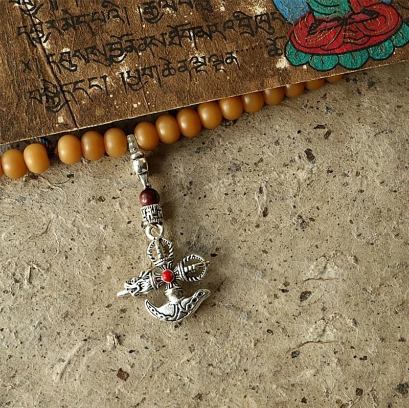 Fortune Jewel Tibet 108 Mala Beads Bodhi Seed Bagua Vajra Wealth Bracelet