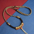 Fortune Jewel Tibetan Handmade King Kong Knot Om Mani Padme Hum Prayer Wheel String Necklace Pendant