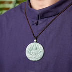 Fortune Jewel Thousand-Hand Kwan Yin Avalokitesvara Jade Blessing String Necklace Pendant Fortune Jewel