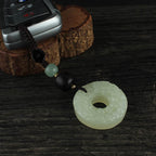 Fortune Jewel PiXiu Jade Peace Buckle Abundance Wealth Key Chain