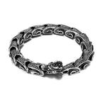 Fortune Jewel Dragon Titanium Steel Luck Bracelet Bangle Fortune Jewel