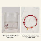 Fortune Jewel 925 Sterling Silver Good Fortune Fu Character Agate Pearl Red String Braid Bracelet