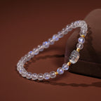Fortune Jewel 925 Sterling Silver Plated Gold Natural Moonstone PiXiu Healing Bracelet