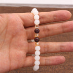 Fortune Jewel Natural White Jade Protection Bracelet