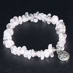 Fortune Jewel Natural White Crystal Lotus Healing Bracelet