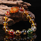 Buddha & Karma Citrine the God of Wealth Bracelet & The 5 Element Crystals