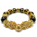 Buddha & Karma Gold-Plated Double Pixiu Bracelet - Extreme Wealth & Protection