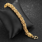 Buddha & Karma Double-Headed Golden Dragon Luck Bracelet
