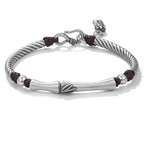 Fortune Jewel 999 Sterling Silver Bamboo Pattern Cicada Luck Wealth Bracelet