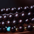 Fortune Jewel 108 Mala Beads Tibetan Small Leaf Red Sandalwood Lotus Balance Bracelet