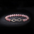Fortune Jewel Natural Strawberry Quartz Positivity Healing Bracelet