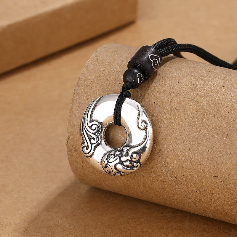 Fortune Jewel PiXiu Peace Buckle Copper Wealth Necklace Pendant