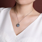 Fortune Jewel 999 Sterling Silver Koi Fish Fu Character Lotus Peace Buckle Wealth Necklace Pendant Fortune Jewel