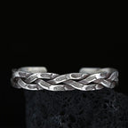 Fortune Jewel Koi Fish Twisted Design Luck Wealth Cuff Bracelet Bangle